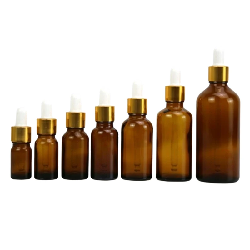 NQFIBER Gold Aluminum Dropper 120 Ml Empty Boston Essential Oil Bottle Markings