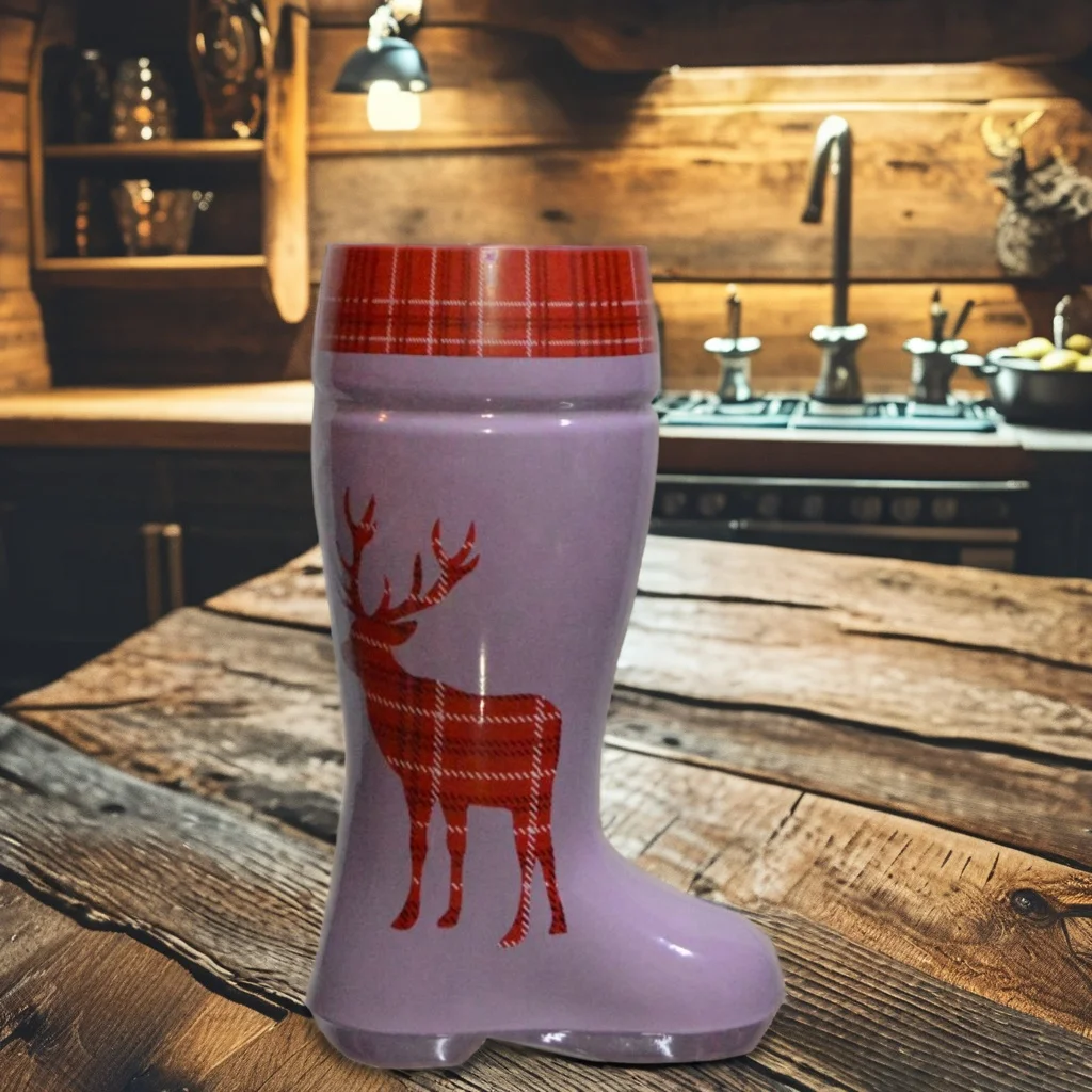 wholesale cowboy ski boot shaped beer shot glass for Christmas gift