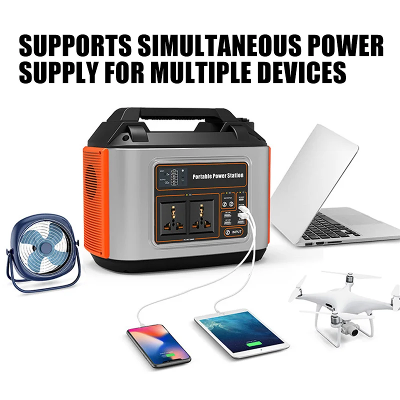 High power portable power station 12v 120000mAh 500w outdoor power bank solar storage supply