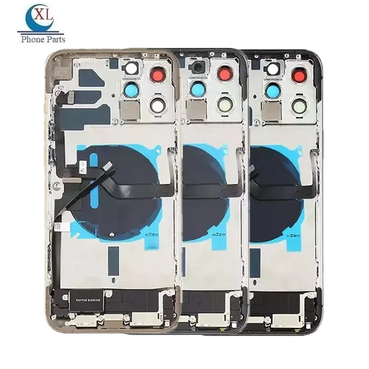 Full Housing Assembly Complete for iPhone 14 13 12 11 Pro Max 13 12 Mini Back Glass Cover with Small Parts for iPhone 12 Pro Max