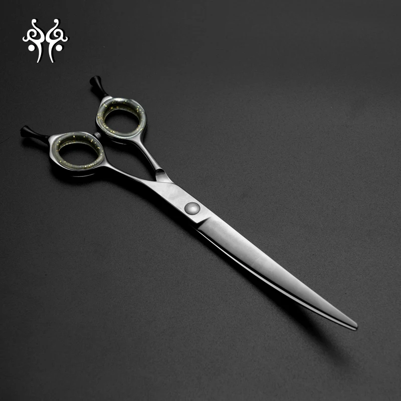 High Quality 7 Inch Japanese 440C Curved Blade professional Pet Grooming Scissors Easy To Cut