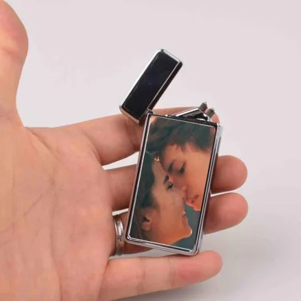 
USB Metal clamshell sublimation lighter rechargeable for men  (62507616103)