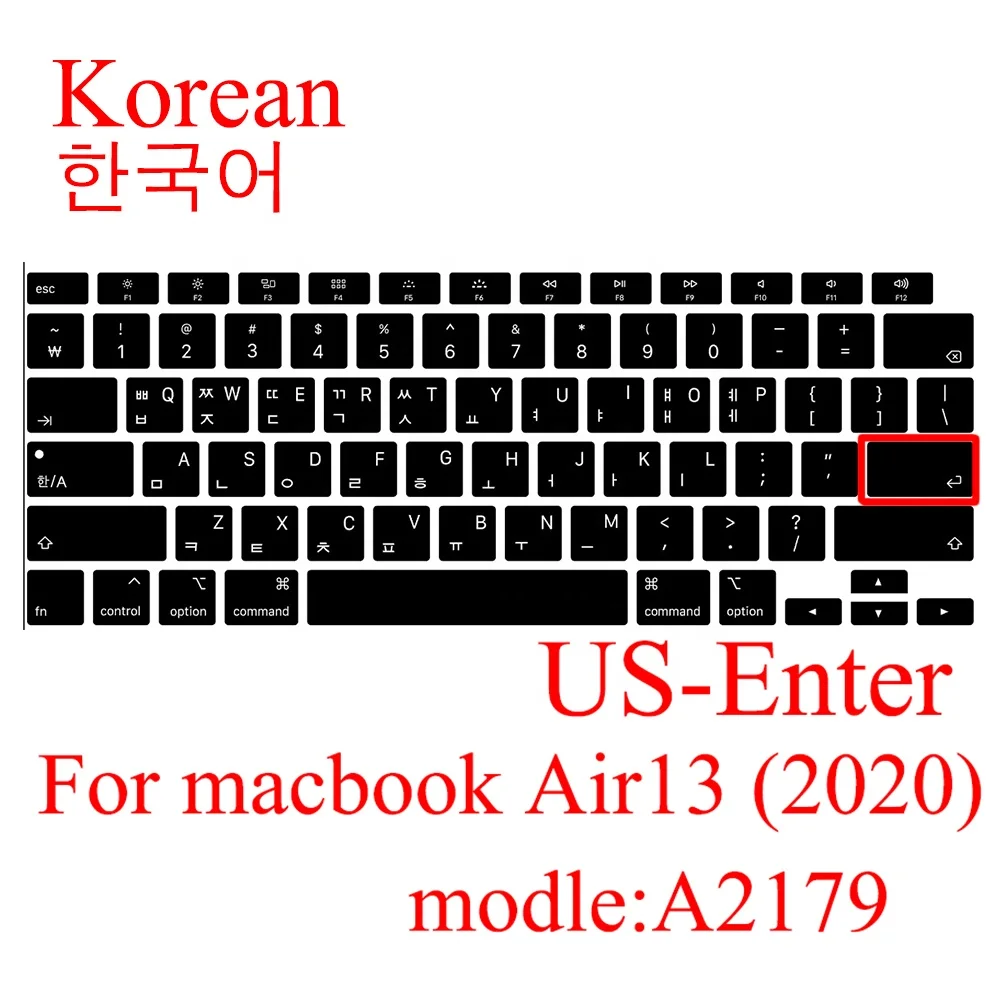 Чехол для клавиатуры ноутбука macbook Air 13 2020 защитная пленка нового Air13.3 A2179 силиконовый чехол русский испанский