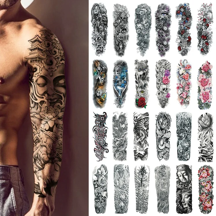 Wholesale Custom Fashion Adult Non-toxic Arm Hand Skin Body Temporary Tattoo Sticker