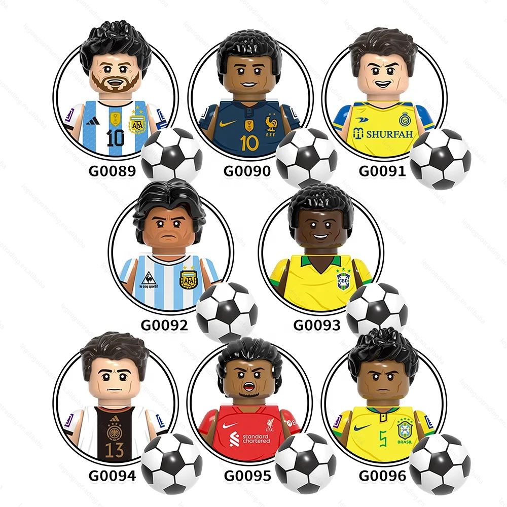 G0112 Star Sports Soccer Players Characters Action Model Professional Football  Educational Building Blocks Kids Gift Toys