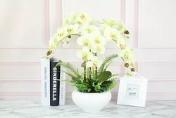 artificial flower for home decor phalaenopsis artificial orchid  flower Artificial plant potted  artificial plant orchid