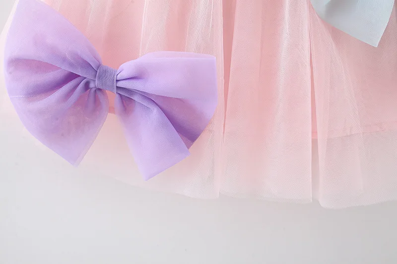 Baby Dress Girls Summer sweet multi-colored bow sleeveless gauze princess dress