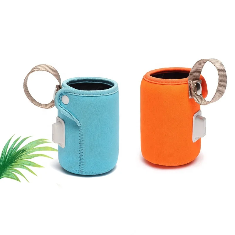 Portable Bottle Warmer Keeper USB Travel Bottle Warmer for Breast milk Neoprene Travel Car  Heated Baby Bottle Cooler Cover