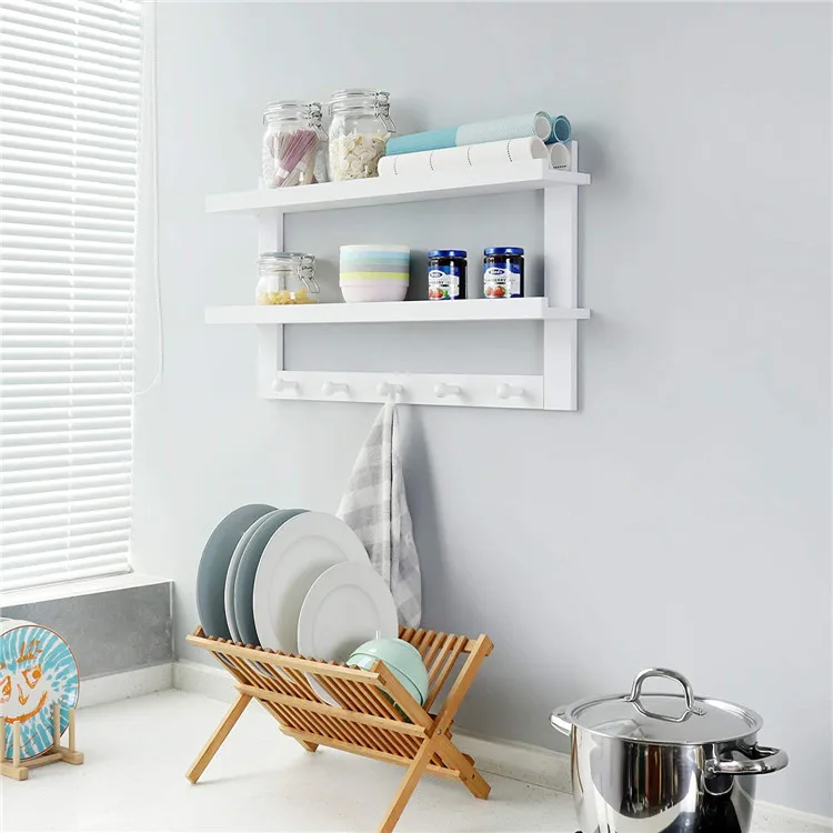 Wooden Wall Shelves Wall Mounted Storage Shelf Bathroom Wall Shelf For Living Room