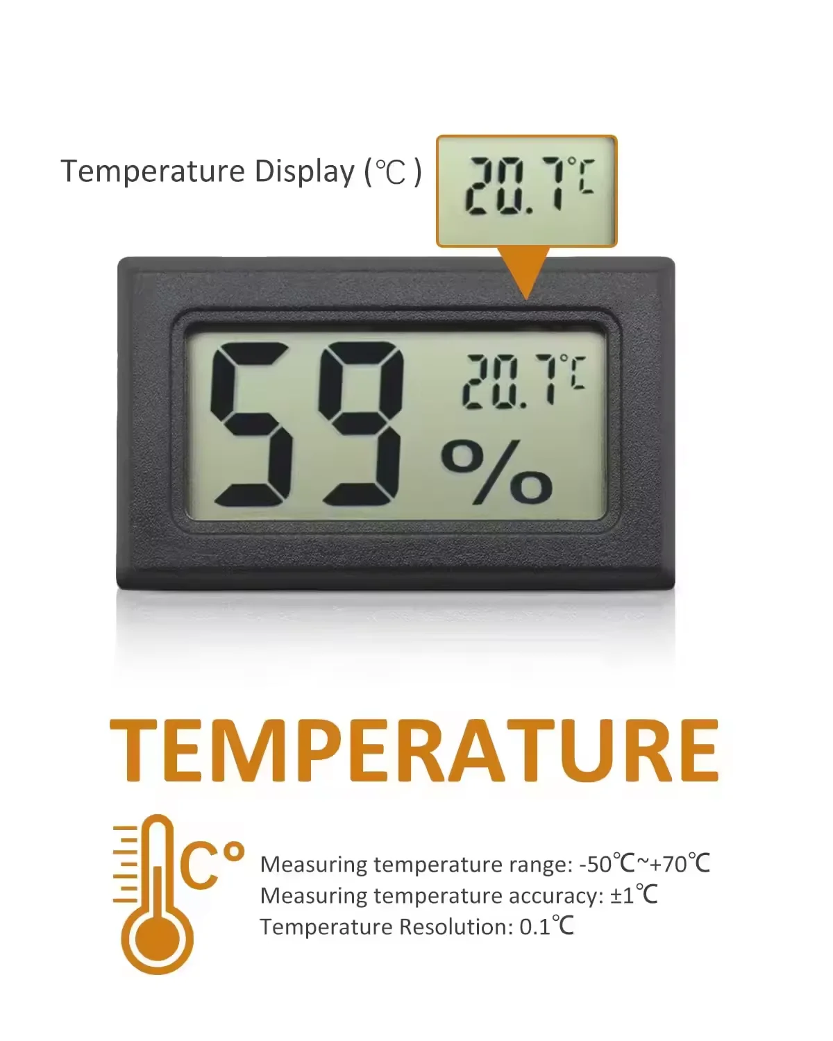 OEM Indoor LED Digital Display Hygrometer Household Humidity Temperature Measure Thermometer Hygrometer