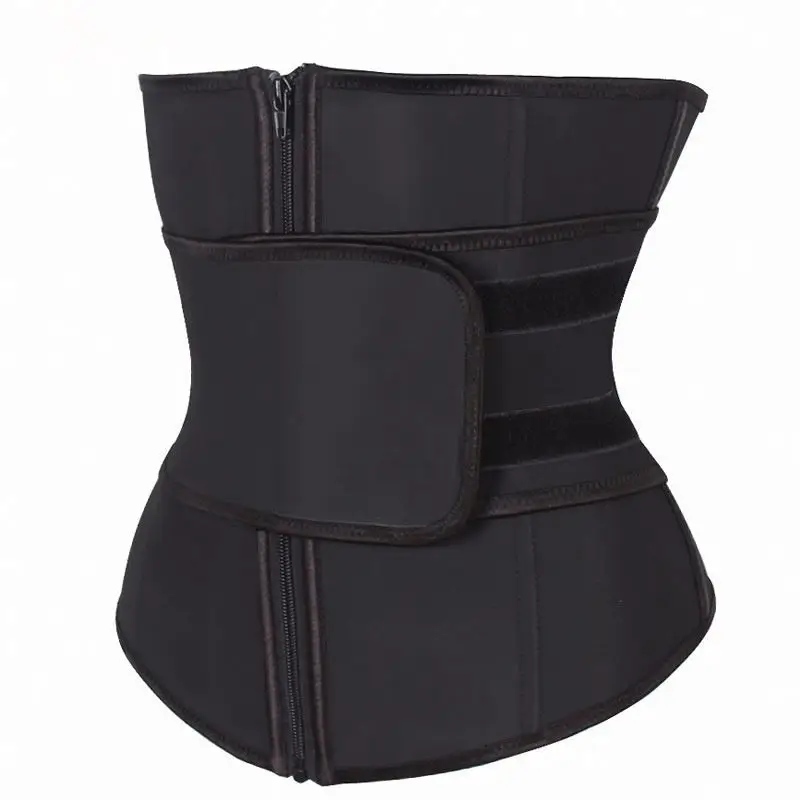 
Plus Size Abdominal Belt High Compression Zipper Neoprene Waist Cincher Corset Underbust Body Fajas Sweat Waist Trainer 