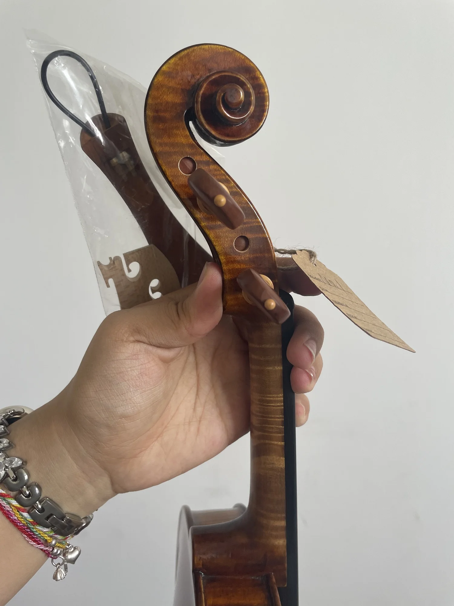 High Quality Wholesale Solid flamed Professional strings handmade violino fiddle violin