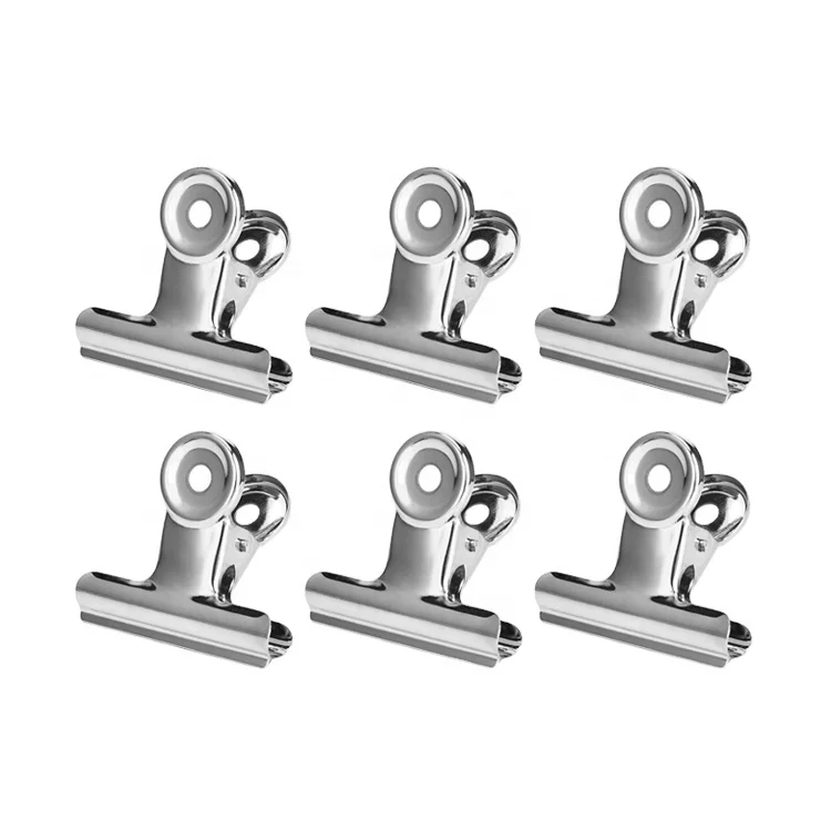 Hot Sell Bulldog Binder Clips 15Pack 1.2 Inch Metal Hinge Paper Clips Clamps for Pictures Photos Home Kitchen Office Supplies