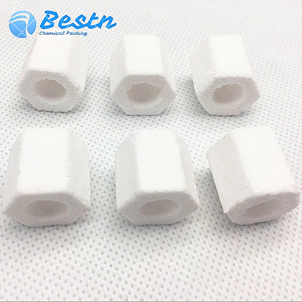 20mm Fish Tank Aquarium Water Filter Media Hexagonal Bio Glass Ceramic Ring for Water Treatment