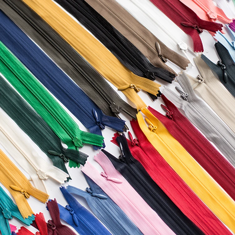 Excellent Quality Garments Accessories Invisible Zipper #5 Nylon All Kinds Color