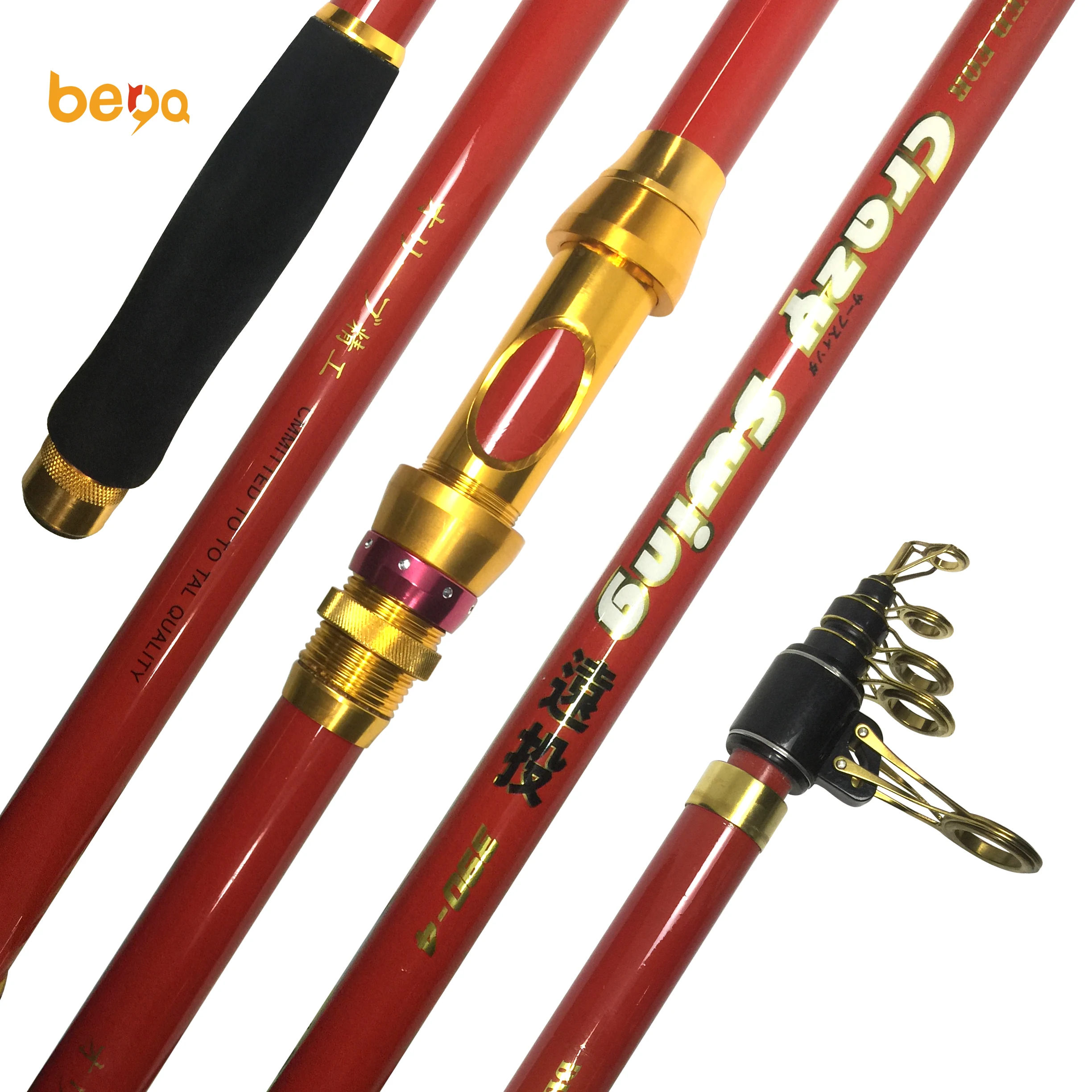 CS RED FUJI ACCESSORIES Telescopic Fishing Rod 3.6m-4.5m Carbon Ultra Hard Long Casting Marine Fishing Rods Fishing Accessories