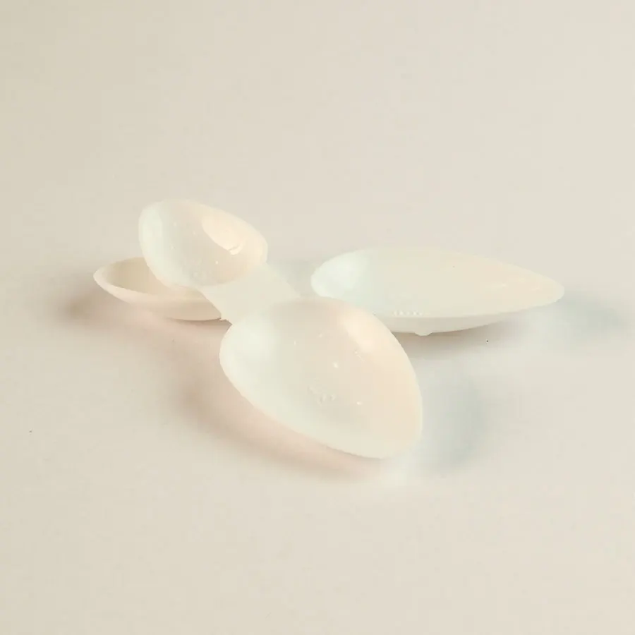White 2.5ml to 5ml Plastic Dosage Double End Spoons