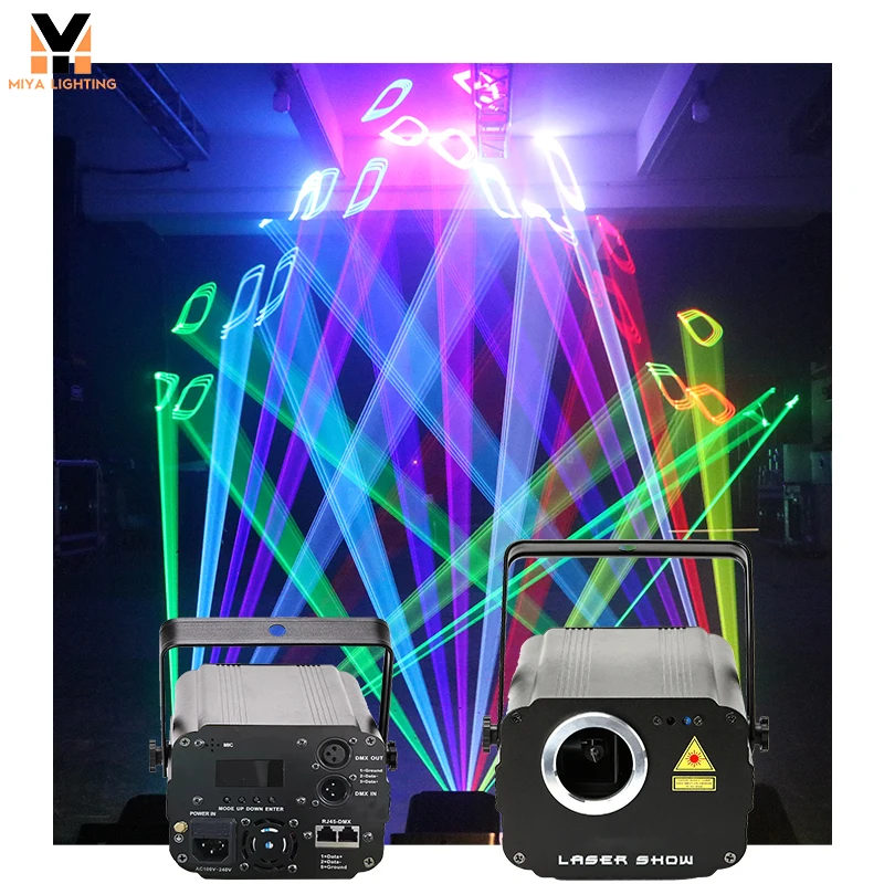 2300mW Sound active HD Projection outdoor Indoor Projector  LCD display Laser Logo Light