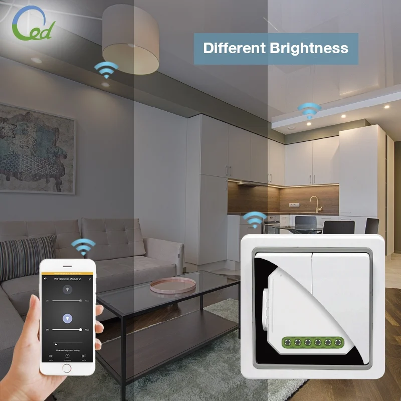 2023 universal smart home light dimmer triac DIY in wall dimmer TRIAC trailing edge TUYA Zigbee dimmer 1 channel