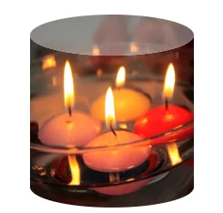 Hot Sale Floating Candles Tealight for Cylinder Vases Centerpieces at Wedding 3 inches White Unscented Wax Discs Set of 24 pcs