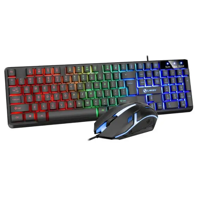 Wholesale Gaming Wired Keyboard And Mouse Keyboard Mouse Combo Mechanical Feel Backlight for PC Desktop