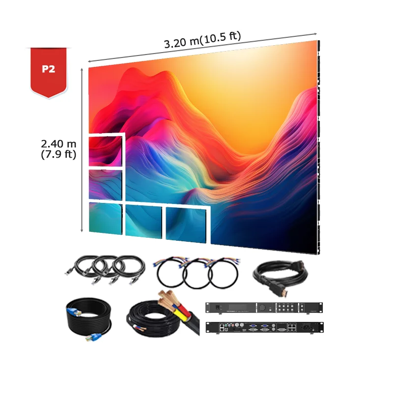 New 158 inch led screen wall 4 by 3 indoor screen hd display screen video wall P1.8 P2 P2.5 P3 led display panel for mall