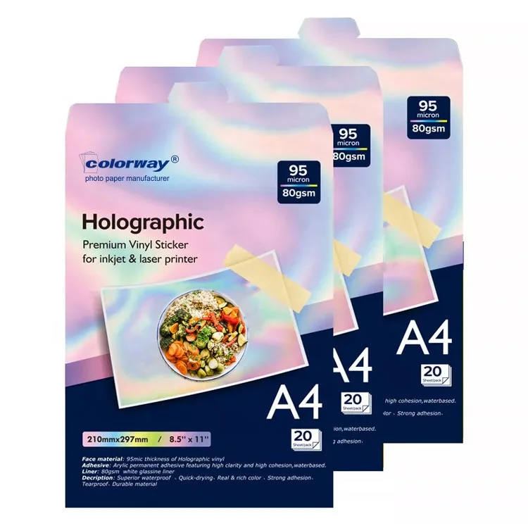 A4 self-adhesive inkjet printable transparent PET film sticker paper