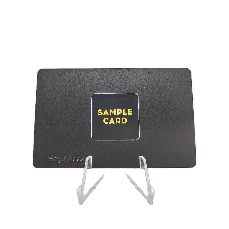 Collect Black Card Customizable Metal credit Black Card with chip slot and magnetic stripe signature stripe