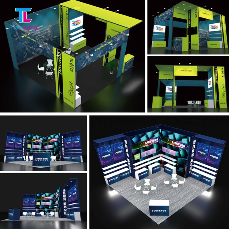 Tianlang modular lightweight fast installation aluminum frame portable modern booth equipment Aluminum frame trade modern booth