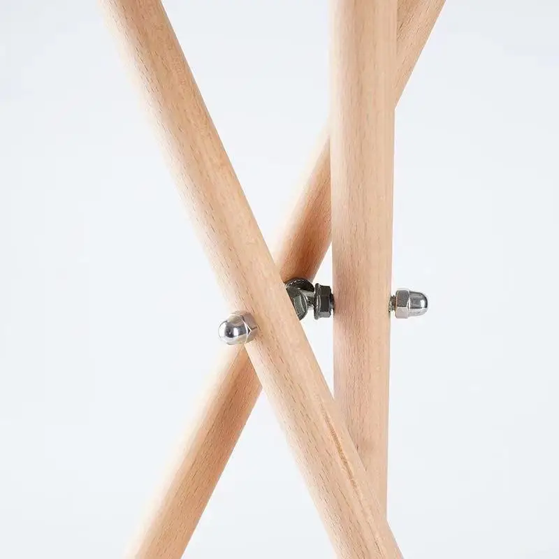 Adjustable Foldable Beech Wood Handpan Stand Triangular Snare Holder with Non Slip Design for Percussion Instrument