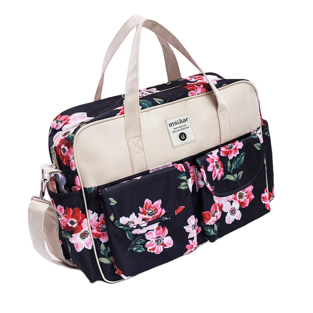 Fashionable Portable Large-Capacity Nylon Maternity Bag Waterproof Shoulder Crossbody Handheld Mom Bag for Mommy and Baby
