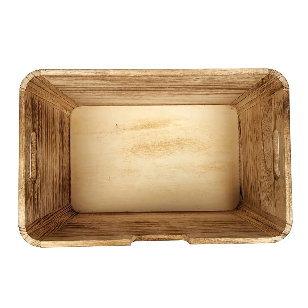 Cheap solid wood storage box with logo OEM customised