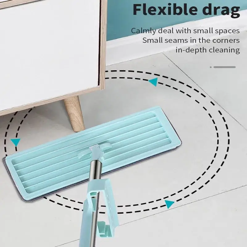 Hot Selling Household Free Hand Scrape Floor Swab Washing Bathroom Cleaner Tool Cleaning Floor Microfiber Flat Mop