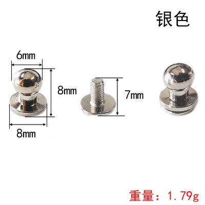 Round Head Solid Brass Rivet Chicago Screw For Bag Fittings
