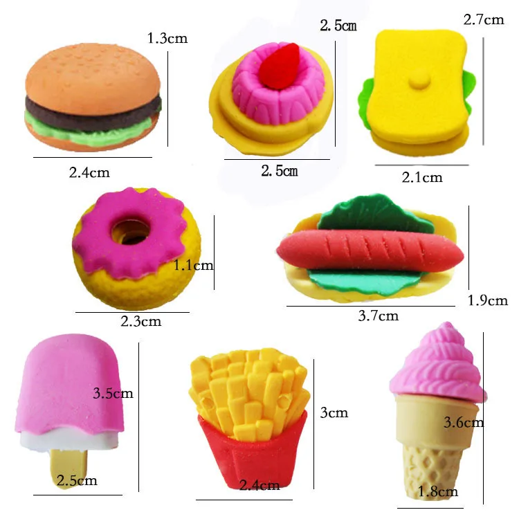 Discounted Prices for Various 3D Fruit and Vegetable Shape Eraser,Creative School Cute Erasers for Kids
