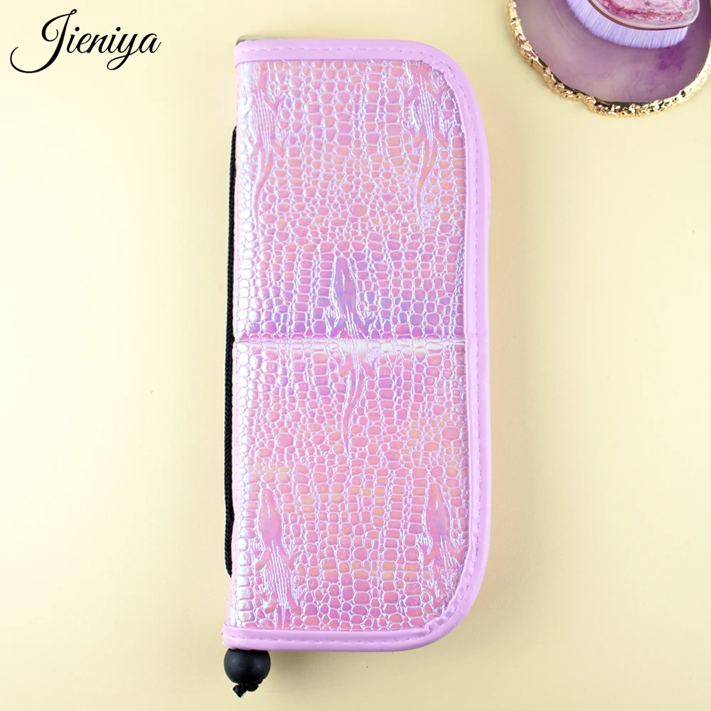 Jieniya Private Label New pink Brushes Bag Pen Storage Case Container Makeup Brush Practice Stand Tool Nail Art Brush Holder