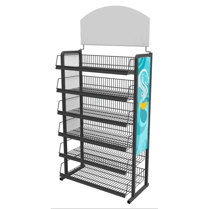 Beverage rack Metal Drink Display Rack POP Display