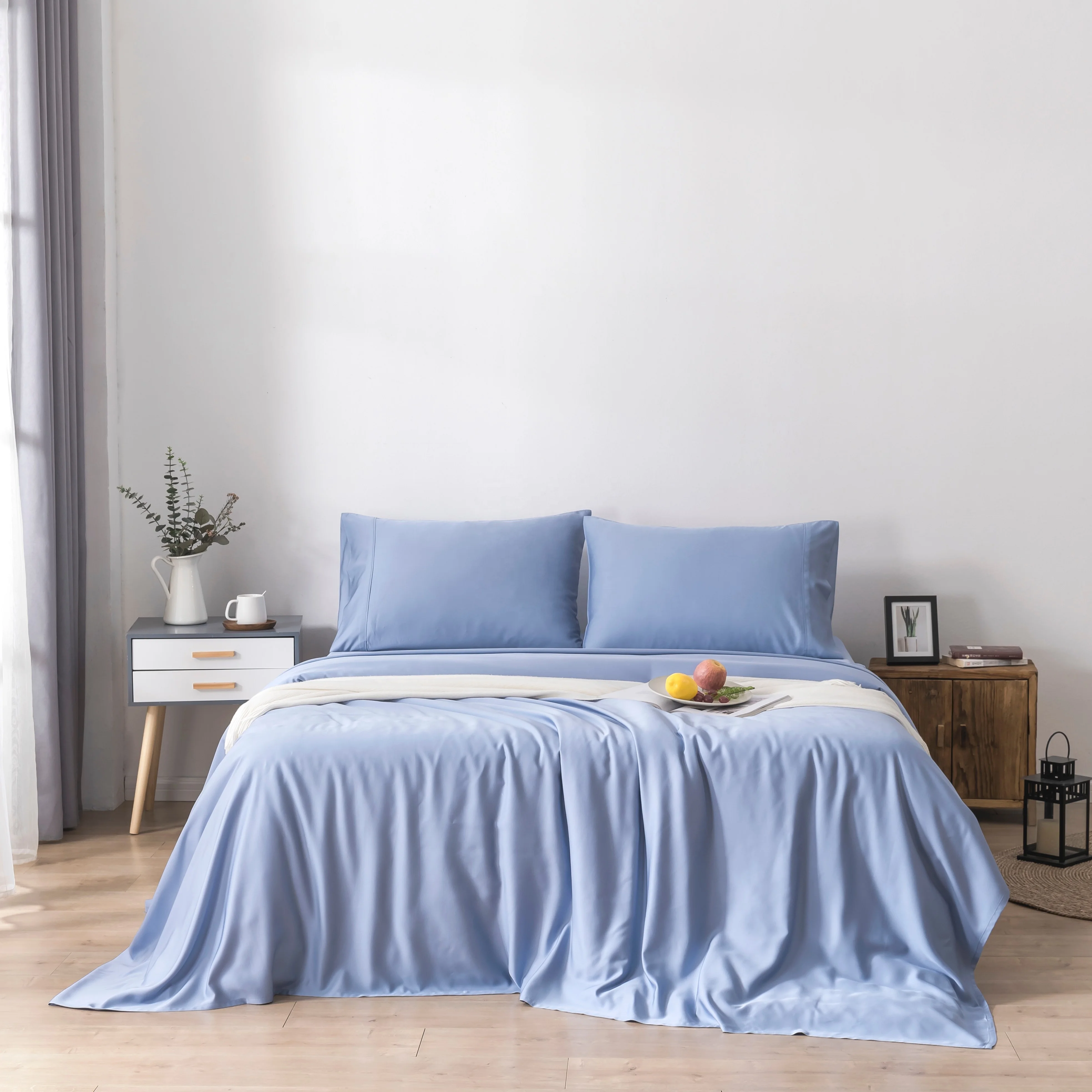 2024 luxury bedding set stain bamboo sheet set fitted sheet duvet cover set home textile