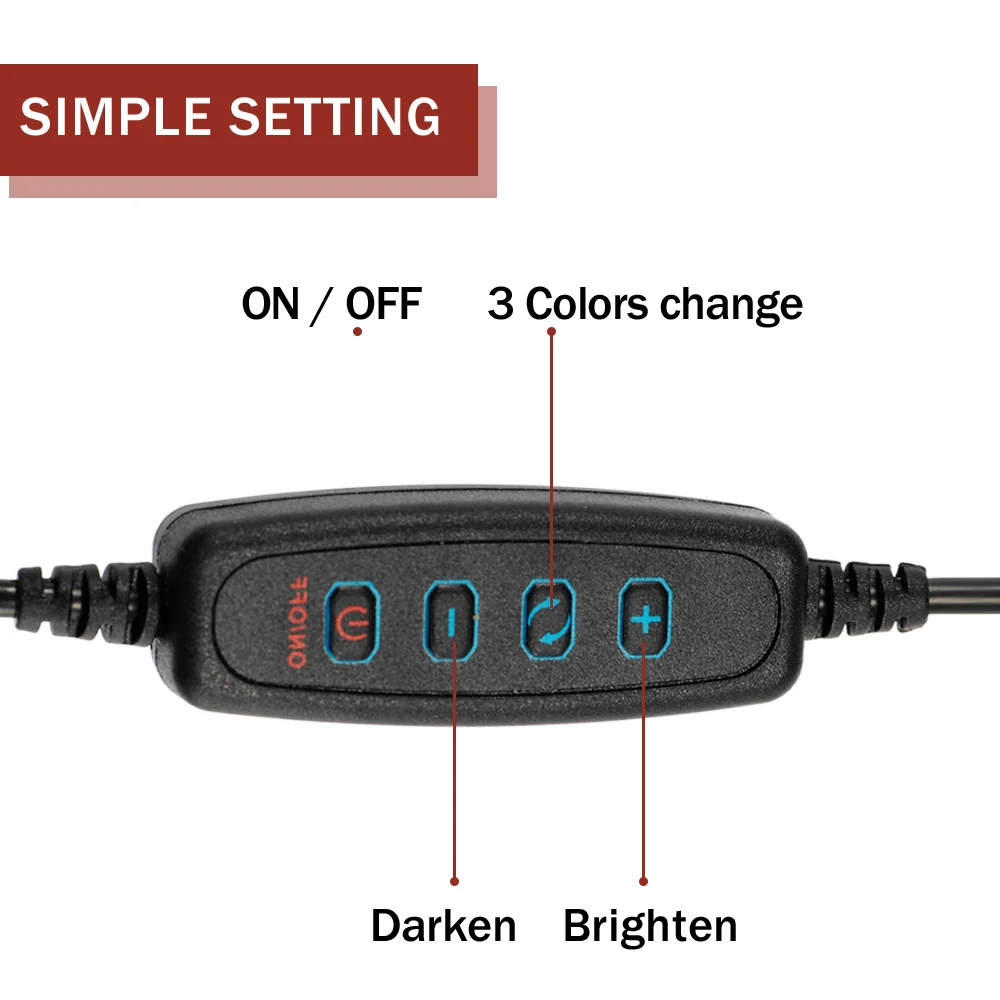 3000-5000K кольцевой осветитель на светодиодах (LED) для селфи освещение со штативом с регулируемой яркостью широкий видео Лампа света студийной фотосъемки фотография