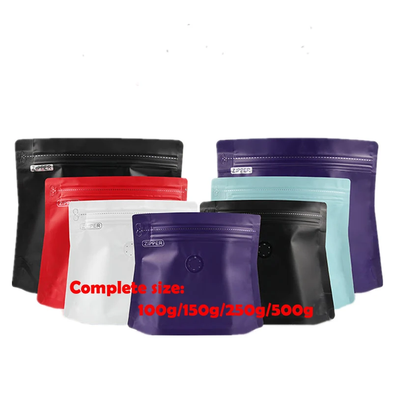 white black purple diamond shaped standing coffee bean pouch snack packaging bag with zipper full size