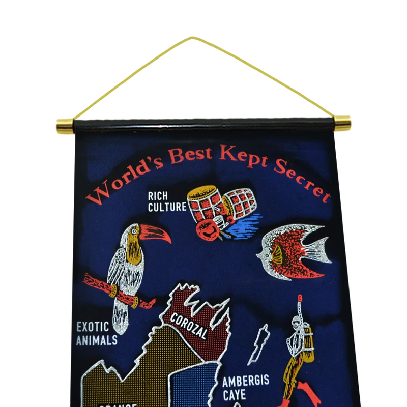 
Belize Wall Hanging Scroll Souvenir 