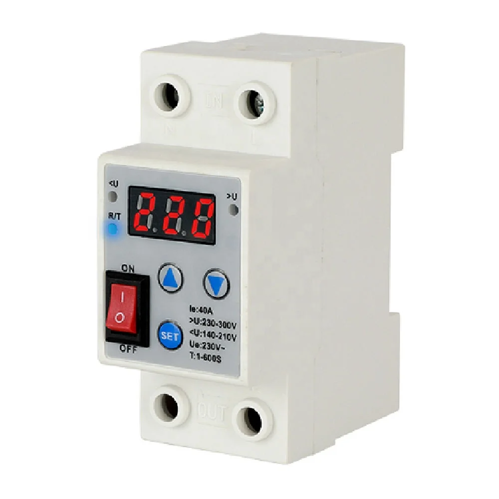 Digital Voltage Protector Adjustable Over Under Voltage Protector Electric Power Protector