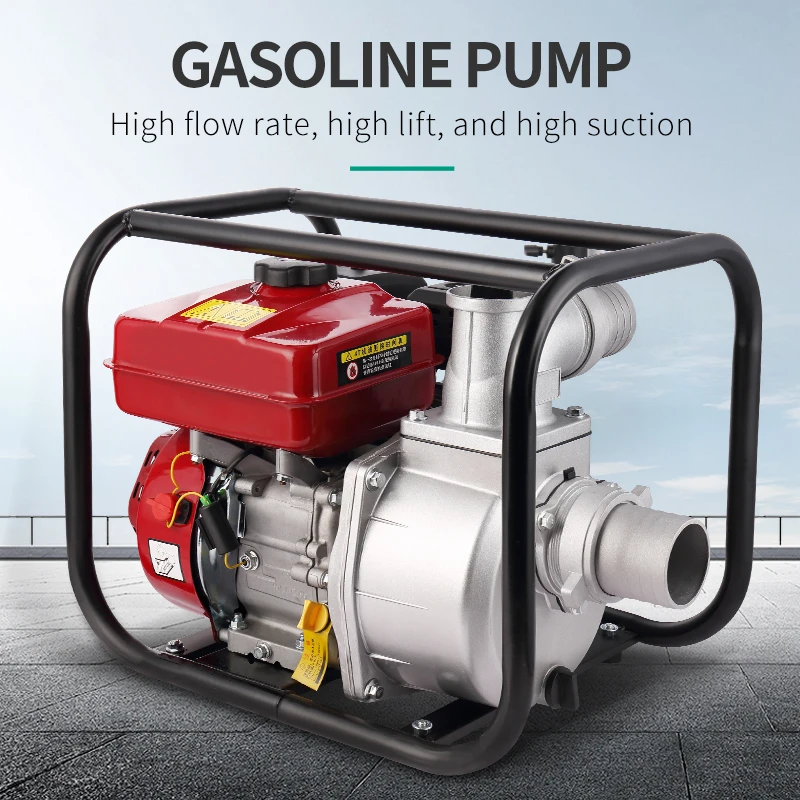 Qiwo moto pompe a eau a essence 2 inch luxury double impeller 150m head high pressure gasoline engine water pump set