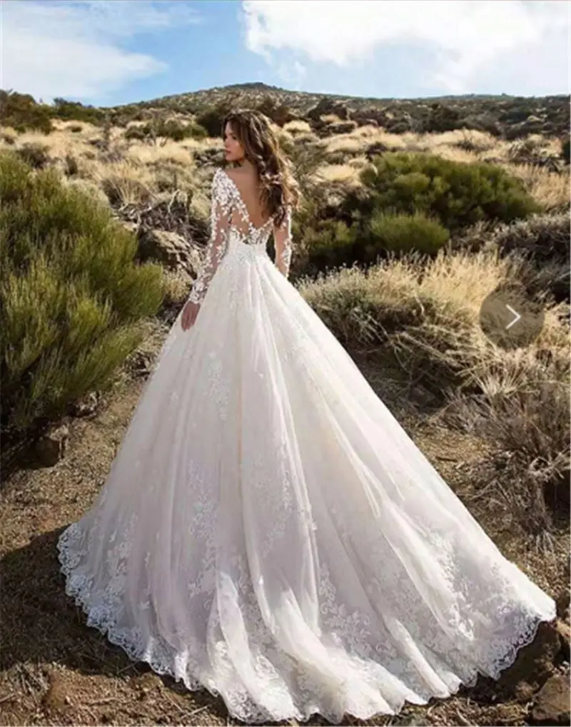 Wedding Dress Bridal Gowns for Womens Long Sleeve One Shoulder Bridal Wedding Dresses