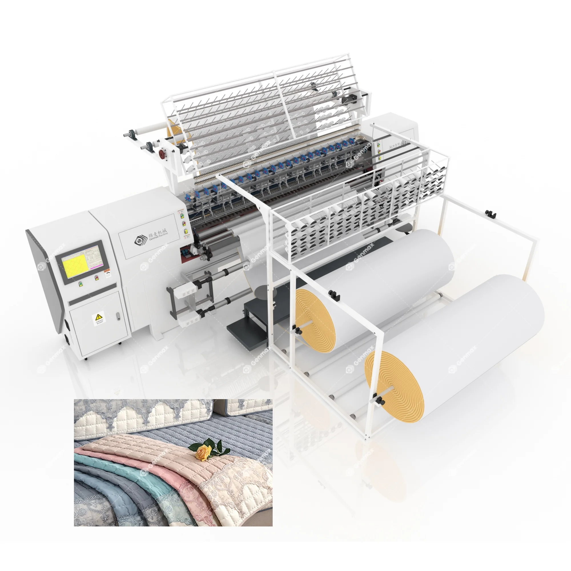 High quality computerized lock stitch multineedle quilting machine industrial quilting machine automatic quilting machine