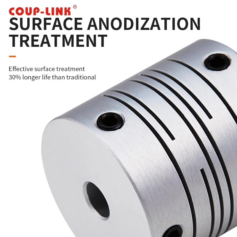 Factory Supply Flexible Rotary Encoder One Piece Struecture Spiral Cut Design Helical Shaft Coupling