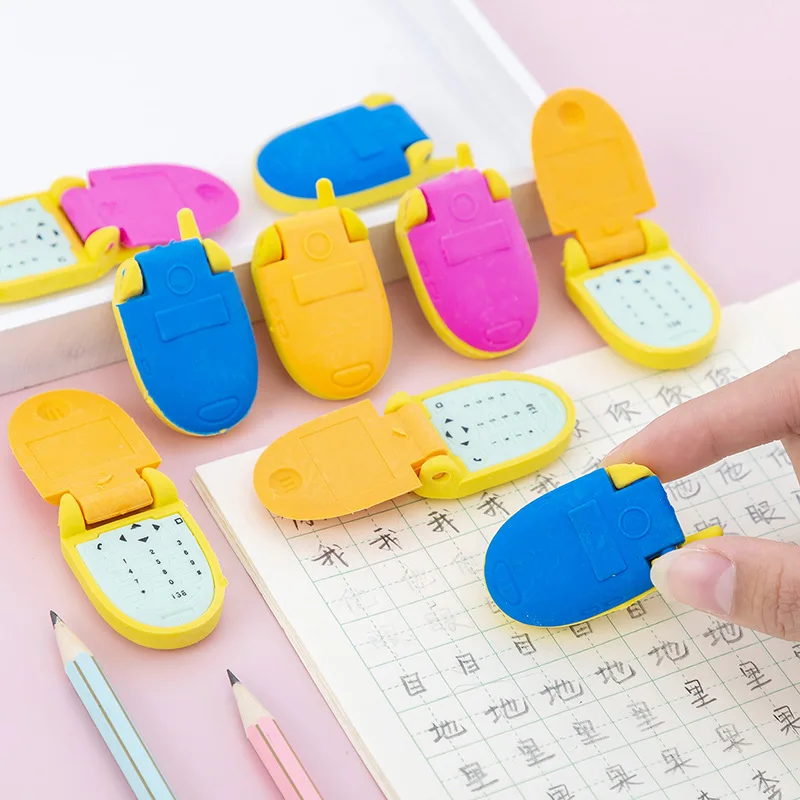 Cute Rubber Eraser Kawaii Creative Pencil Erasers Kids Student Stationery Supplier Mini Cartoon Rubbers