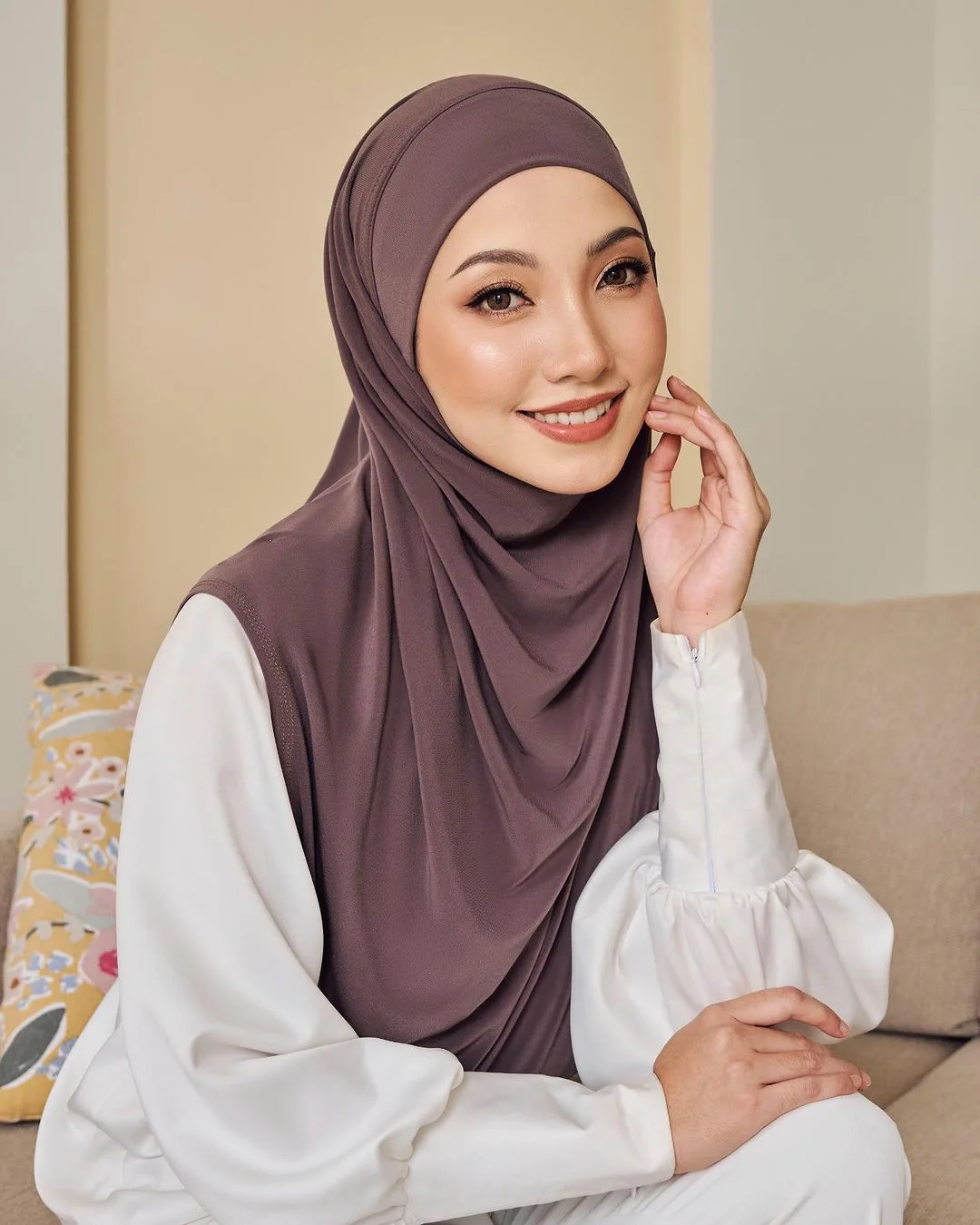 Sharut Adult Malaysian Ready to Wear Turban Jilbab Khimar Crystal Hemp Plain Ladies Muslim Women Premium Kerudung Instant Hijabs