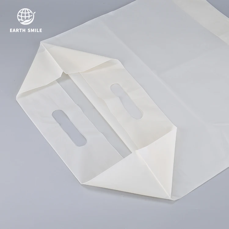 Logo Color Custom Folding Organic Biodegradable Clothing Fruit and Vegetables Die Cut Shopping Bag