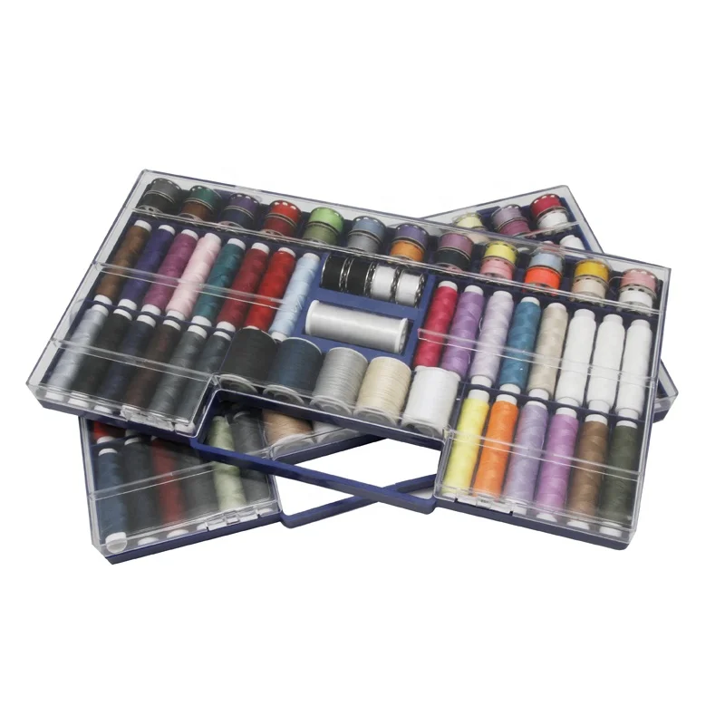 132pcs Sewing Accessories of Plastic hand Sewing Kit Box in high quality from chinese factory